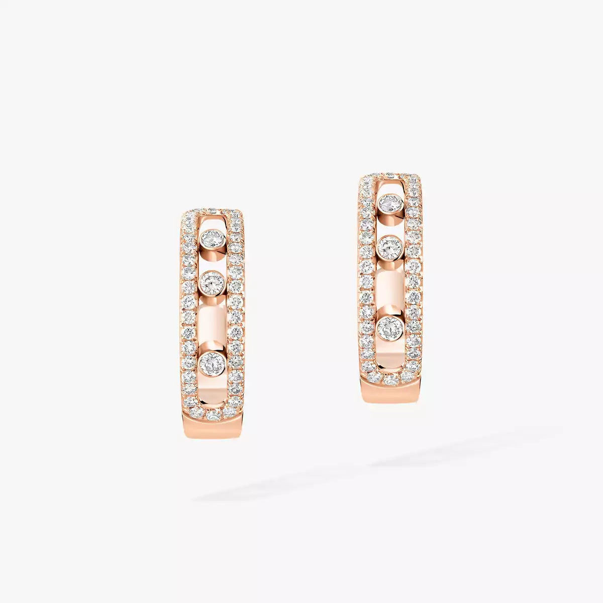 [AuraEcho]Diamond Pave_ Hoop Earrings Move