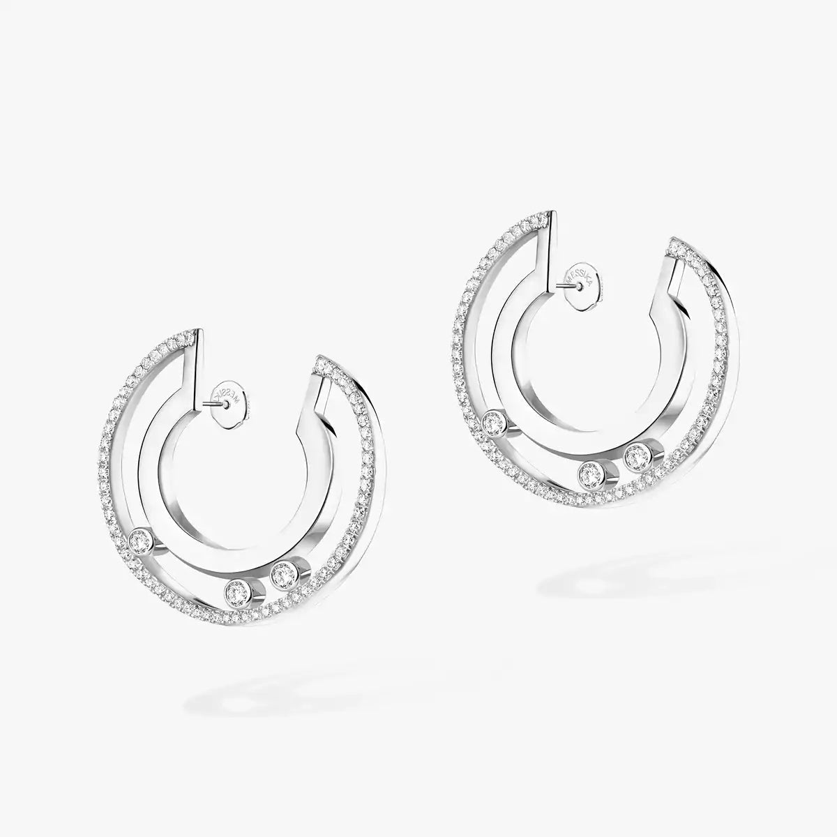 [AuraEcho]Move Romane Small Diamond Hoop Earrings