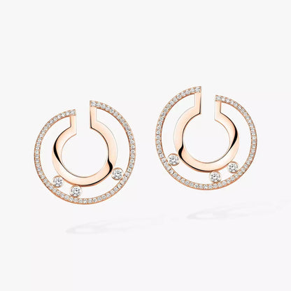 [AuraEcho]Move Romane Small Diamond Hoop Earrings