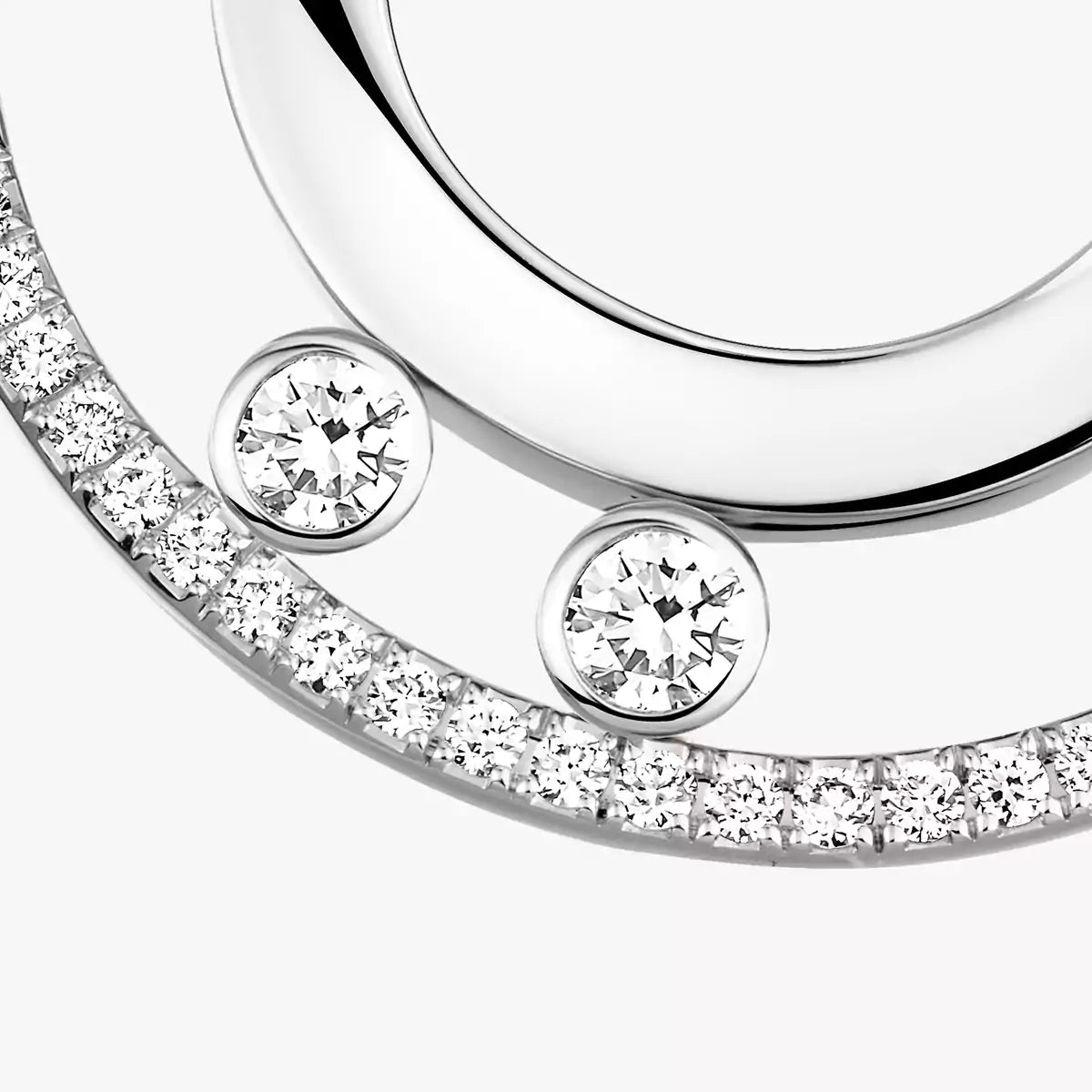 [AuraEcho]Move Romane Small Diamond Hoop Earrings