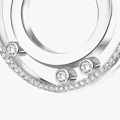 [AuraEcho]Move Romane Small Diamond Hoop Earrings