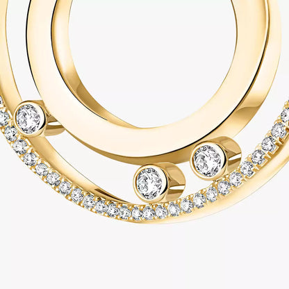[AuraEcho]Move Romane Small Diamond Hoop Earrings