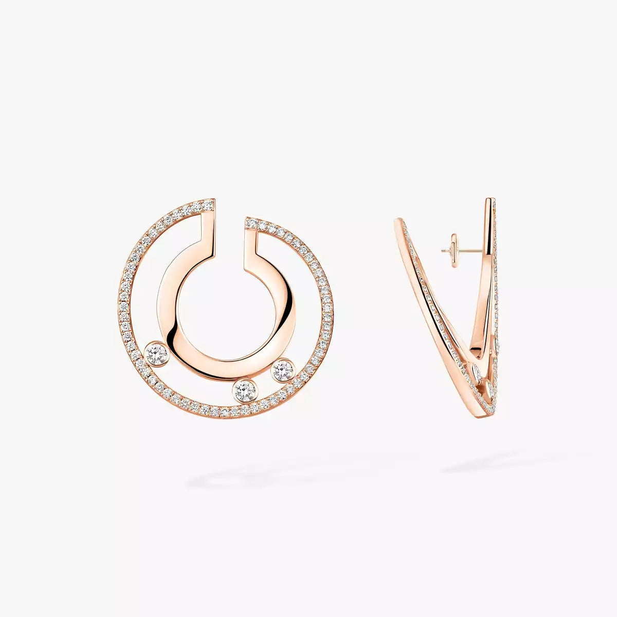 [AuraEcho]Move Romane Small Diamond Hoop Earrings