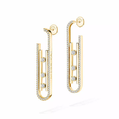 [AuraEcho]Diamond Pendant Earrings Move 10Th