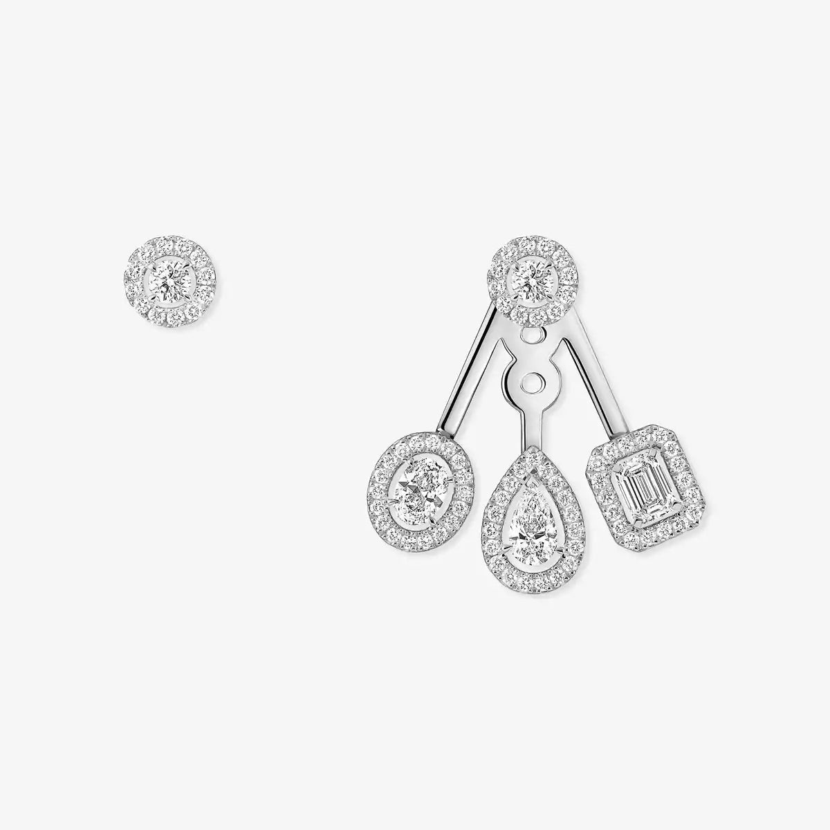 [AuraEcho] My Twin Trio  Diamond Earrings
