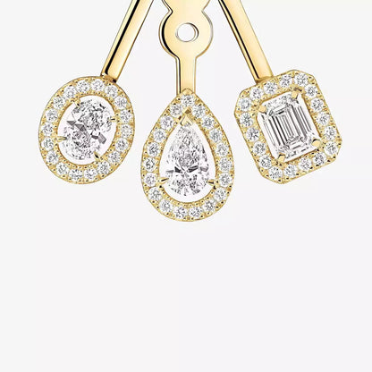 [AuraEcho] My Twin Trio  Diamond Earrings