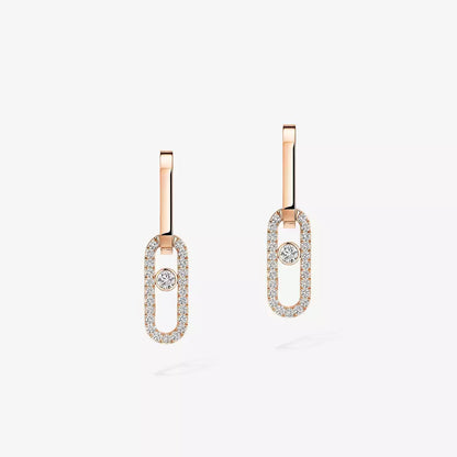 [AuraEcho]Move Link Diamond Earrings