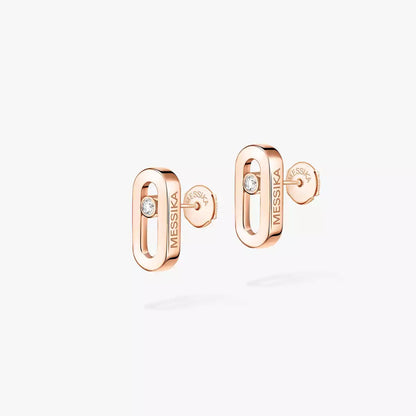 [AuraEcho]Move Uno Diamond Stud Earrings