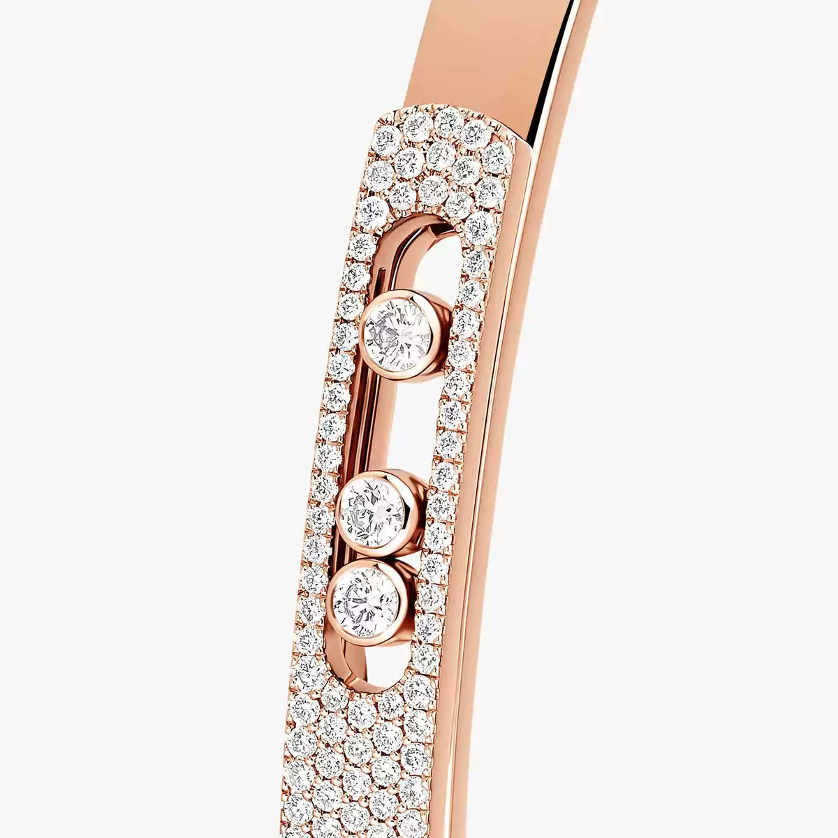 [AuraEcho]Move Noa Rose Gold Pavé Diamond Bangle Bracelet