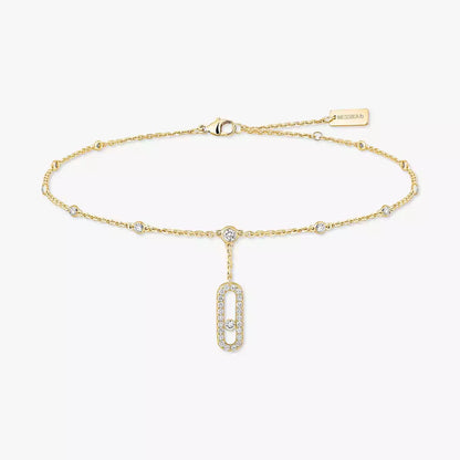 [AuraEcho] Move Uno pavé ankle bracelet