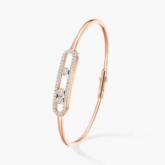 [AuraEcho]Move Pavé Diamond Bangle Bracelet M