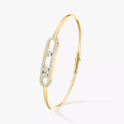 [AuraEcho]Move Pavé Diamond Bangle Bracelet M