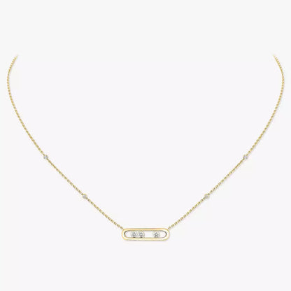 [AuraEcho] Baby Move Gold Diamond Necklace
