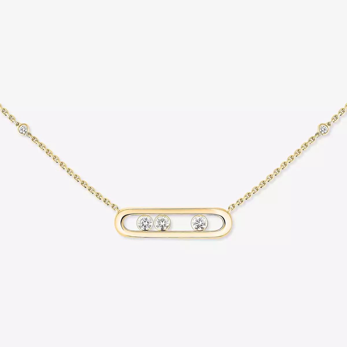 [AuraEcho] Baby Move Gold Diamond Necklace