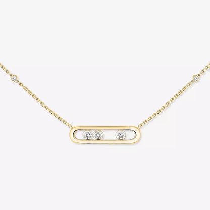 [AuraEcho] Baby Move Gold Diamond Necklace