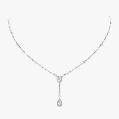 [AuraEcho]Gold Diamond Tie Necklace