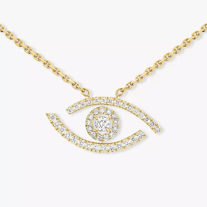 [AuraEcho]Pave_ Diamond Necklace Lucky Eye