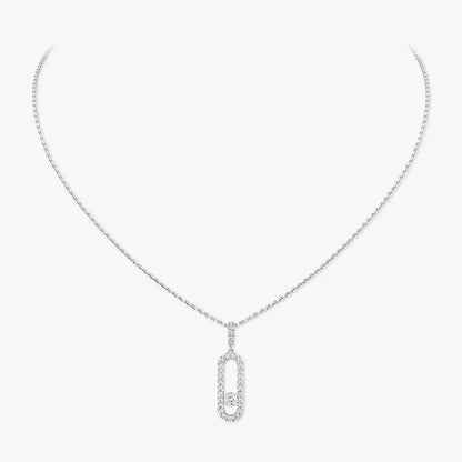 [AuraEcho]Move Uno Diamond Necklace in Rose Gold