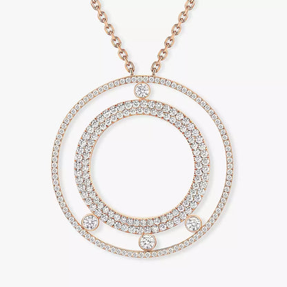[AuraEcho]Move Romane Long Pave_-Set Diamond Necklace