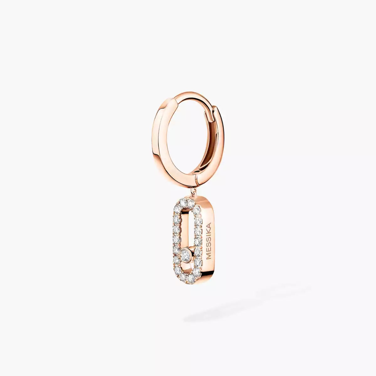 [AuraEcho]Move Uno Single Diamond Hoop Earring