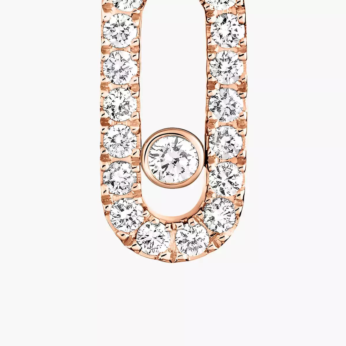 [AuraEcho]Move Uno Single Diamond Hoop Earring