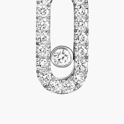 [AuraEcho]Move Uno Single Diamond Hoop Earring