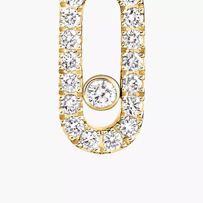 [AuraEcho]Move Uno Single Diamond Hoop Earring