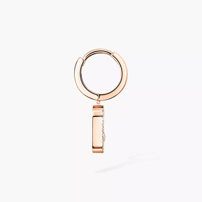 [AuraEcho]Move Uno Single Diamond Hoop Earring