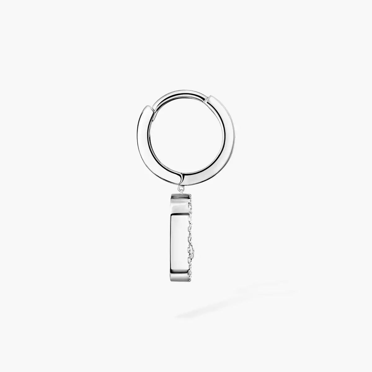 [AuraEcho]Move Uno Single Diamond Hoop Earring