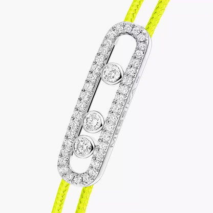 [AuraEcho]Messika Care(s) pink cord pavé bracelet