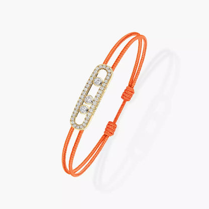 [AuraEcho]Messika Care(s) pink cord pavé bracelet
