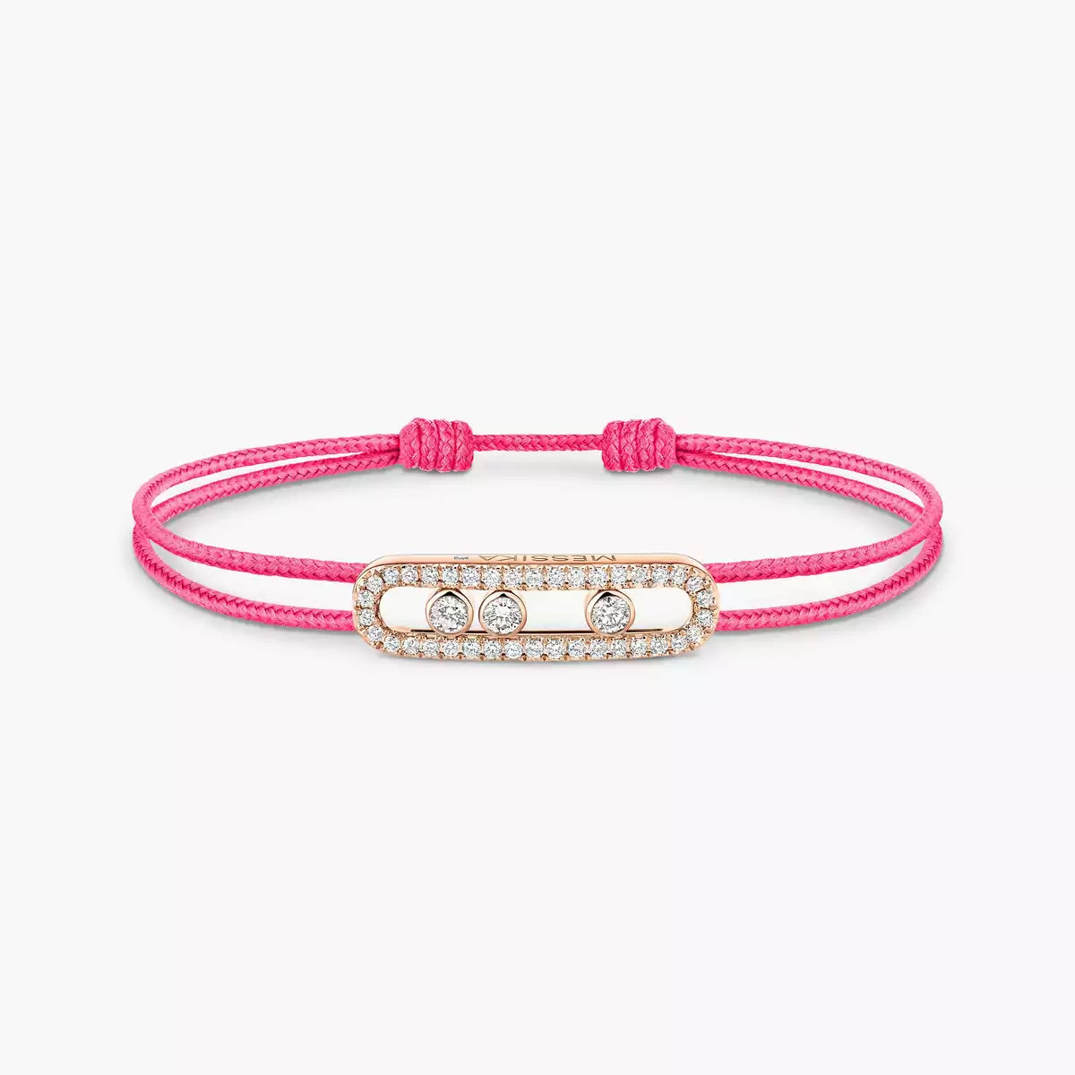[AuraEcho]Messika Care(s) pink cord pavé bracelet