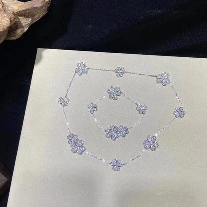 [AuraEcho]FRIVOLE SILVER 5 FLOWERS BRACELET