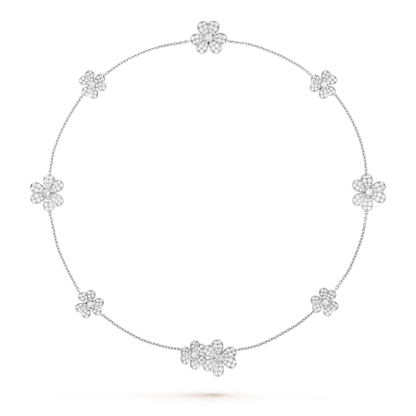 [AuraEcho]FRIVOLE SILVER 9 FLOWERS NECKLACE