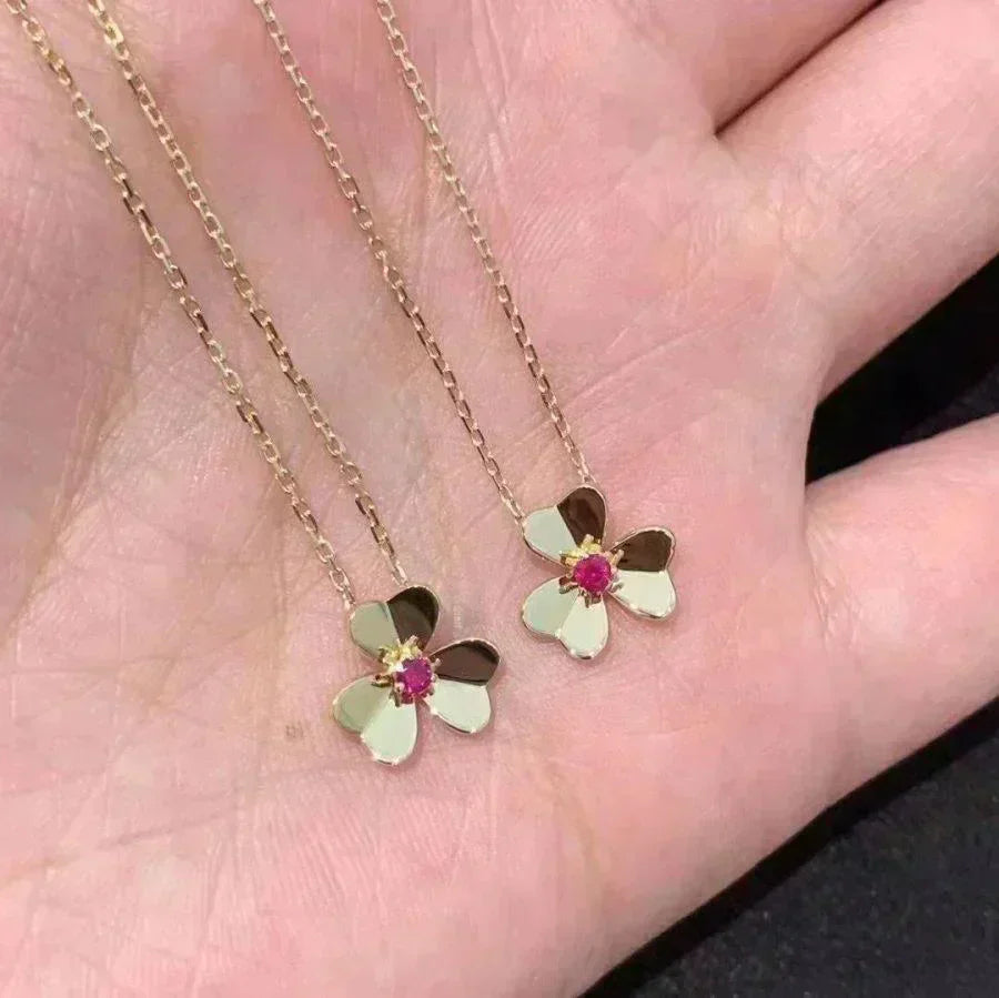 [AuraEcho]FRIVOLE GOLD FLOWER NECKLACE
