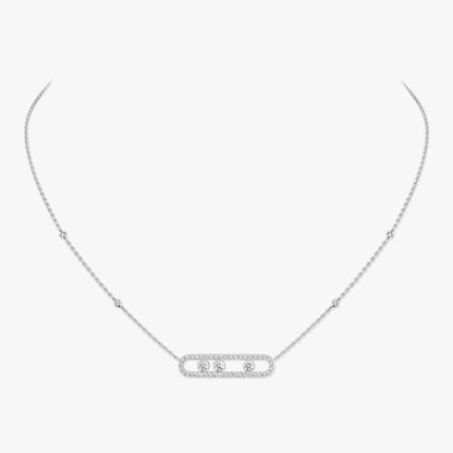 [AuraEcho] Move Pave_ Rose Gold Diamond Necklace