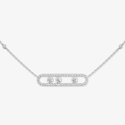 [AuraEcho] Move Pave_ Rose Gold Diamond Necklace